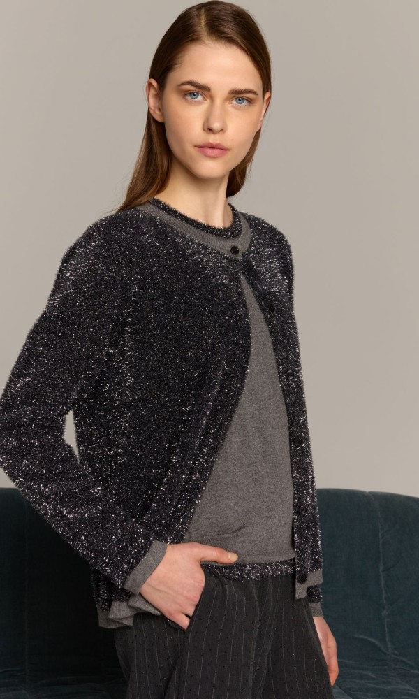 Black Jacket with Metallic Shine Black Jacket with Metallic Shine