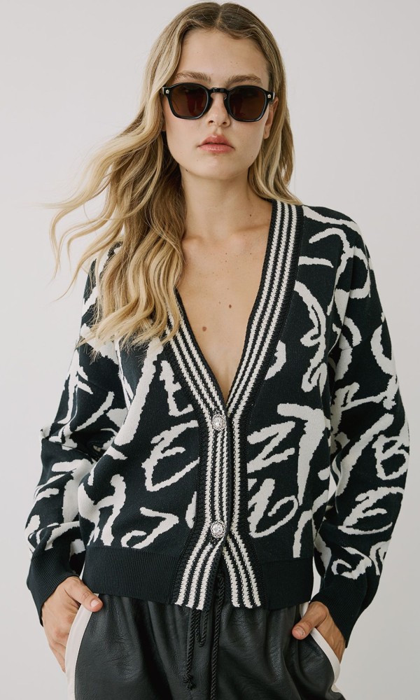 Ζακέτα Κοντή Ασπρόμαυρη Ζακέτα Κοντή Ασπρόμαυρη