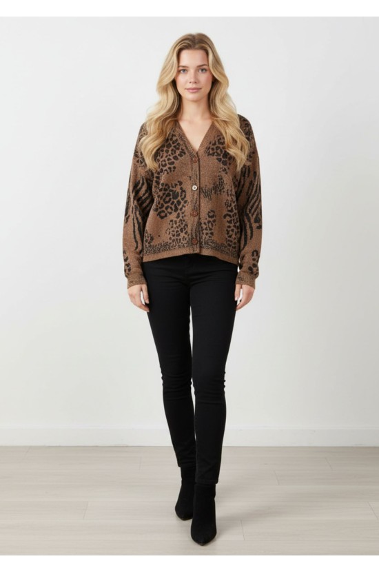 Ζακέτα Με Lyrex και Animal μοτίβο