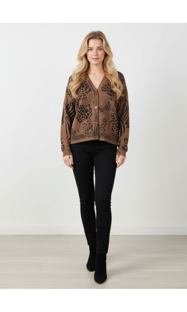 Ζακέτα Με Lyrex και Animal μοτίβο
