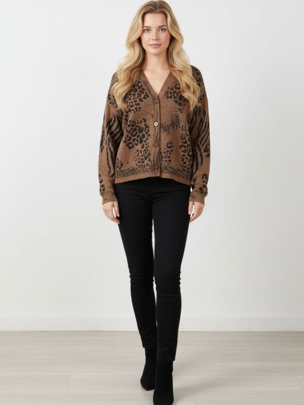Ζακέτα Με Lyrex και Animal μοτίβο