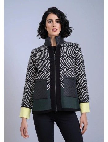 Ζακέτα με Γεωμετρικό Μοτίβο