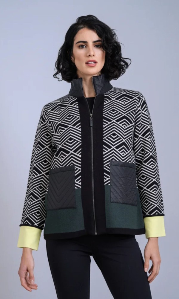 Ζακέτα με Γεωμετρικό Μοτίβο