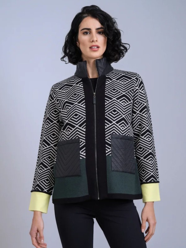 Jacket with Geometric Pattern Jacket with Geometric Pattern