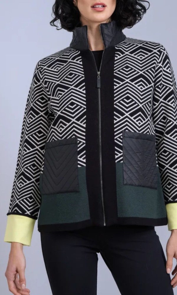 Ζακέτα με Γεωμετρικό Μοτίβο