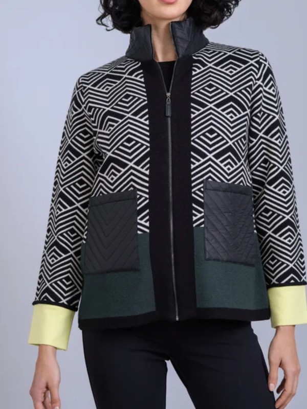 Ζακέτα με Γεωμετρικό Μοτίβο