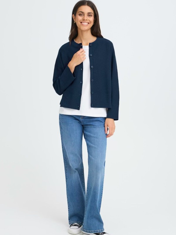 Knitted Cardigan Blue