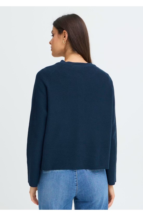 Πλεκτή Ζακέτα Μπλε