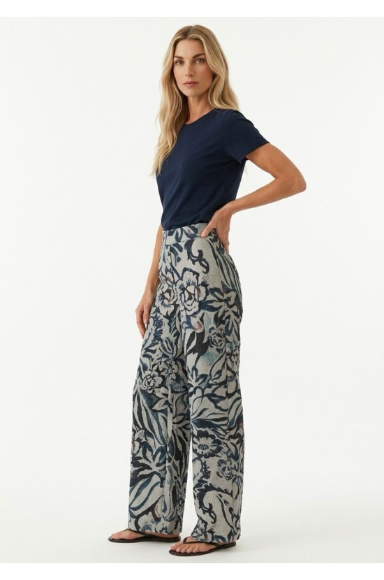 Floral Wide Leg Παντελόνα Floral Wide Leg Παντελόνα