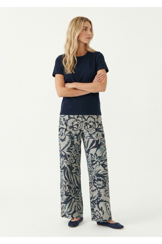 Floral Wide Leg Παντελόνα Floral Wide Leg Παντελόνα