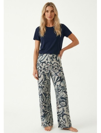 Floral Wide Leg Παντελόνα