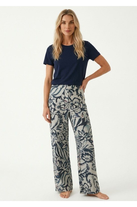 Floral Wide Leg Παντελόνα Floral Wide Leg Παντελόνα
