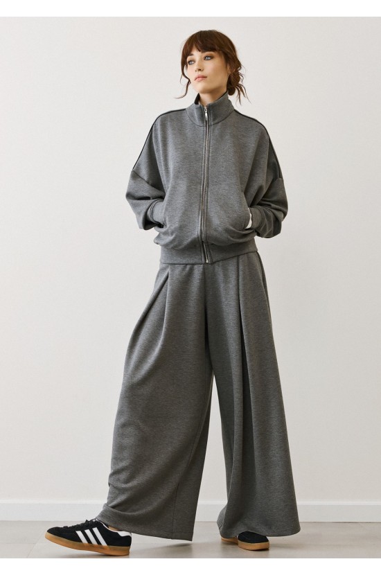 Γκρι Φαρδιά Παντελόνα