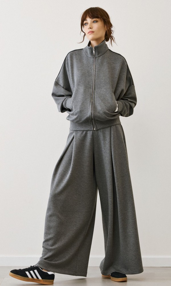 Γκρι Φαρδιά Παντελόνα