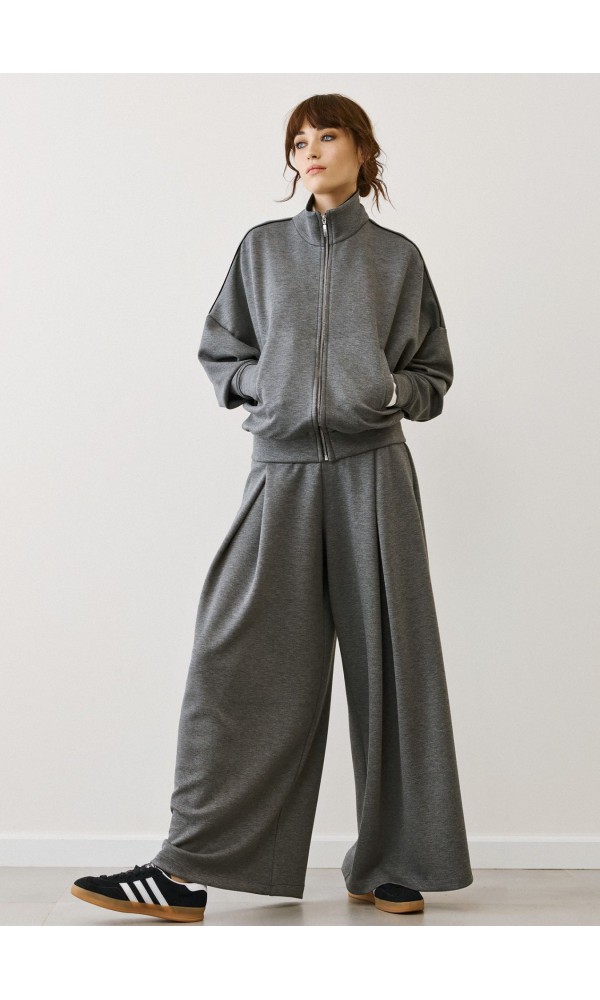 Γκρι Φαρδιά Παντελόνα