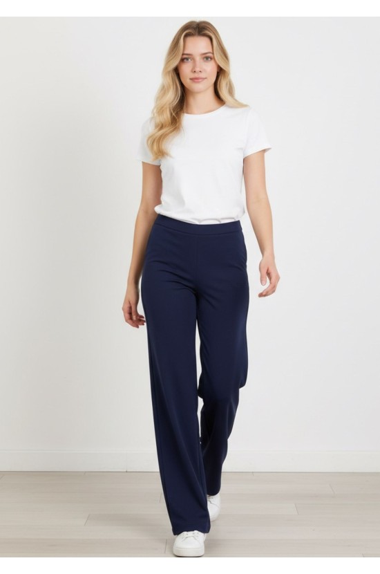 Μπλε Παντελόνα Με Ψηλή Μέση Μπλε Παντελόνα Με Ψηλή Μέση