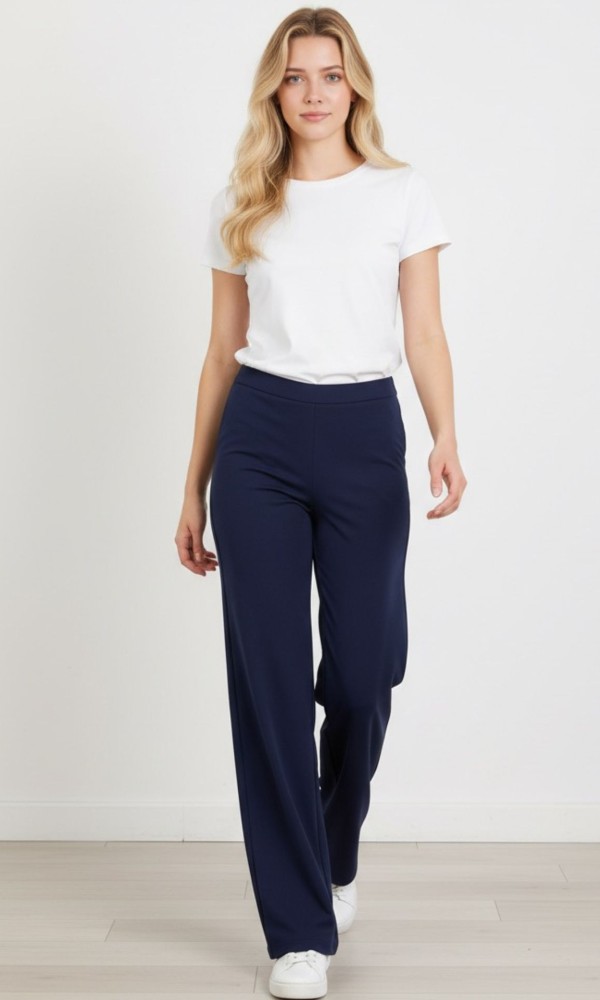 Μπλε Παντελόνα Με Ψηλή Μέση