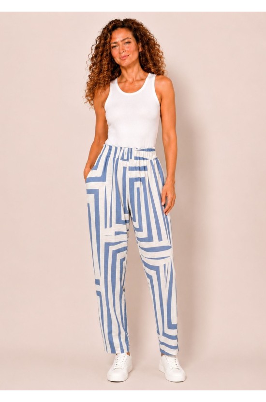 Pants with a Light Blue Pattern Pants with a Light Blue Pattern