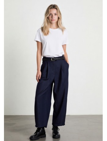 Wide Leg Τζιν Παντελόνα με Ψηλή Μέση