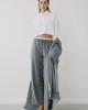 Grey pants with elastic