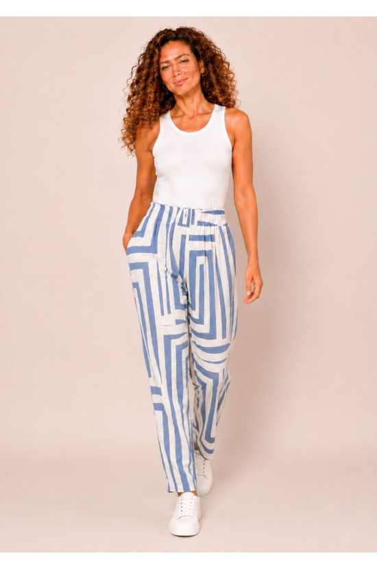 Pants with a Light Blue Pattern Pants with a Light Blue Pattern