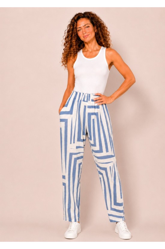 Pants with a Light Blue Pattern Pants with a Light Blue Pattern