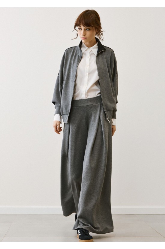 Γκρι Φαρδιά Παντελόνα
