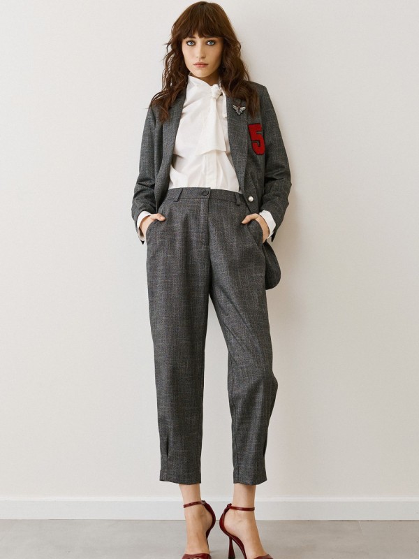 Γκρι Παντελόνι Tailored Fit Γκρι Παντελόνι Tailored Fit