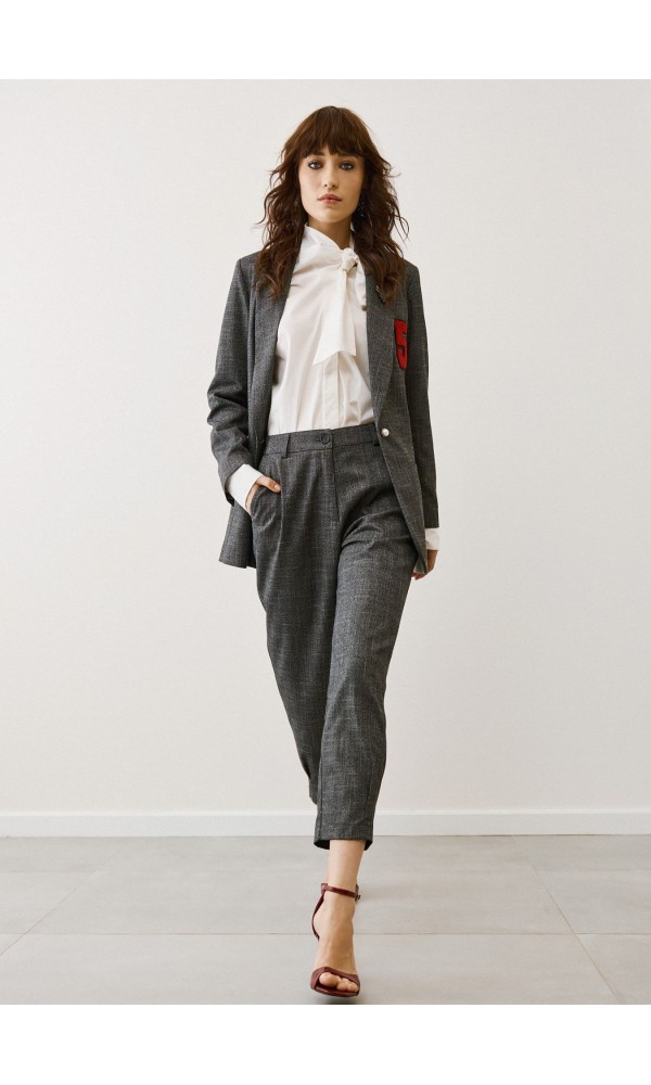 Γκρι Παντελόνι Tailored Fit Γκρι Παντελόνι Tailored Fit
