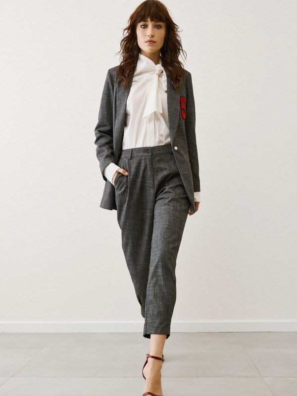 Γκρι Παντελόνι Tailored Fit Γκρι Παντελόνι Tailored Fit