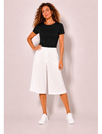 Λευκή Jupe-Culotte