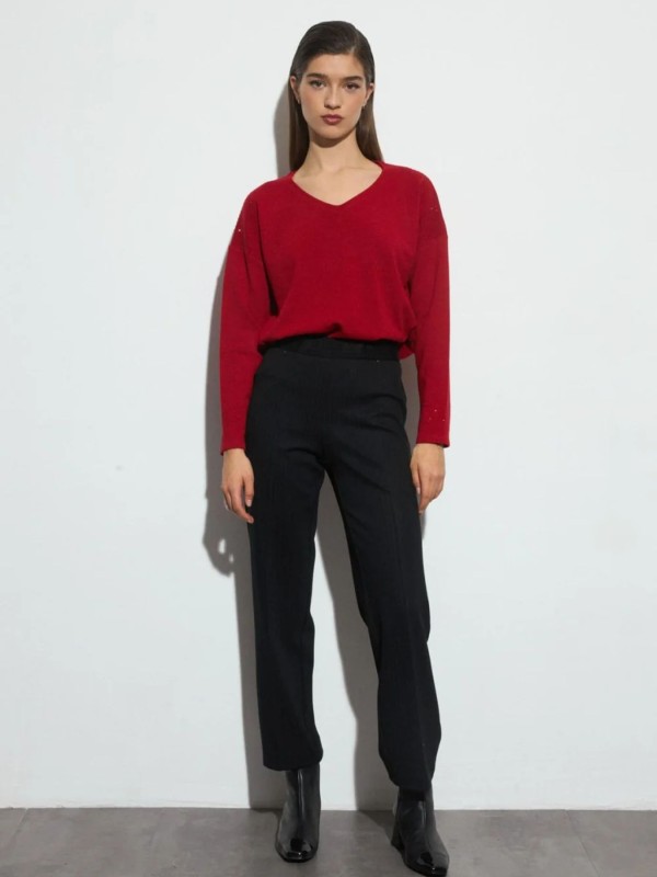 Black Pants with a Subtle Stripe