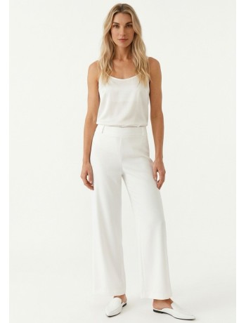 Minimal Crop Παντελόνι με Λάστιχο & Φερμουάρ