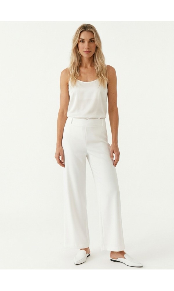 Minimal Crop Παντελόνι με Λάστιχο & Φερμουάρ