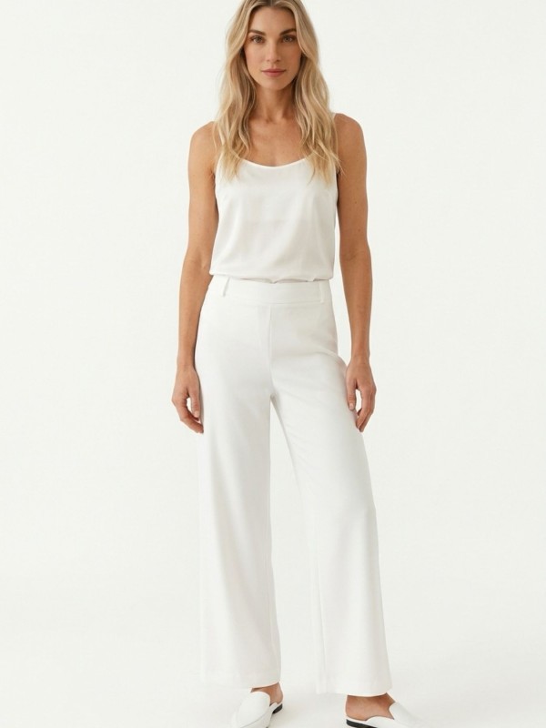 Minimal Crop Παντελόνι με Λάστιχο & Φερμουάρ