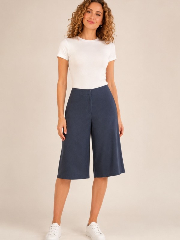 Blue Jupe- Culotte