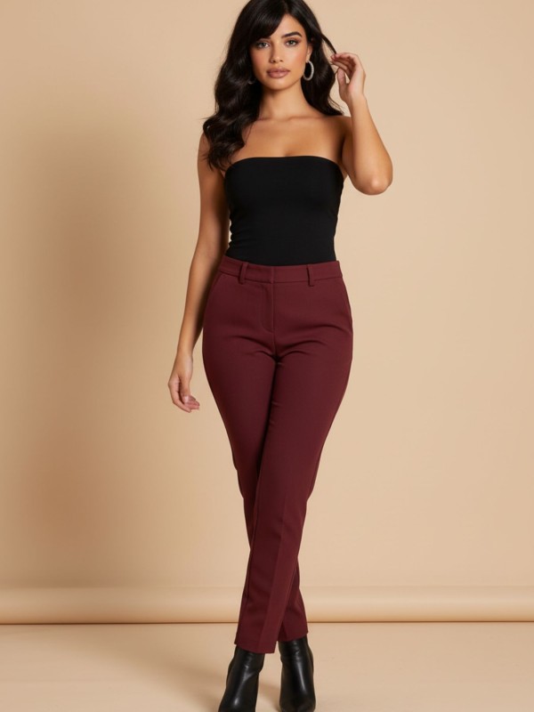 Bordeaux Slim Fit Trousers