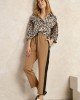 Camel Trousers with Black Roller 