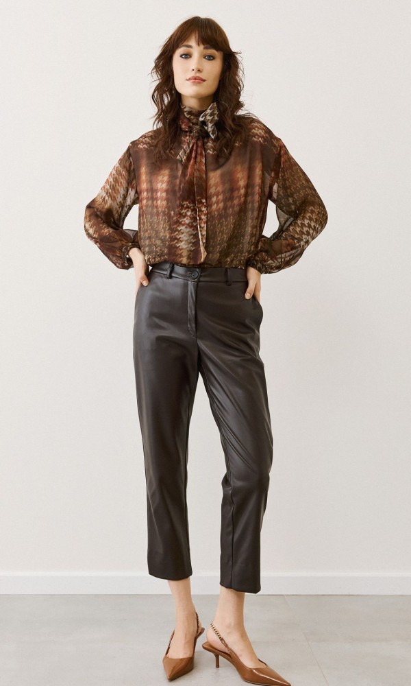 Παντελόνι Δερματίνη Σοκολά