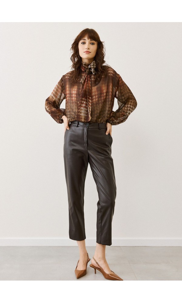 Παντελόνι Δερματίνη Σοκολά