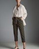 Olive Pants with Elastic