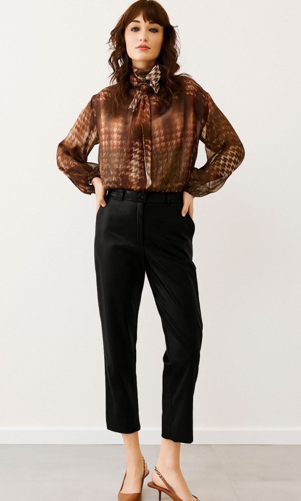 Παντελόνι Μαύρο Δερματίνη