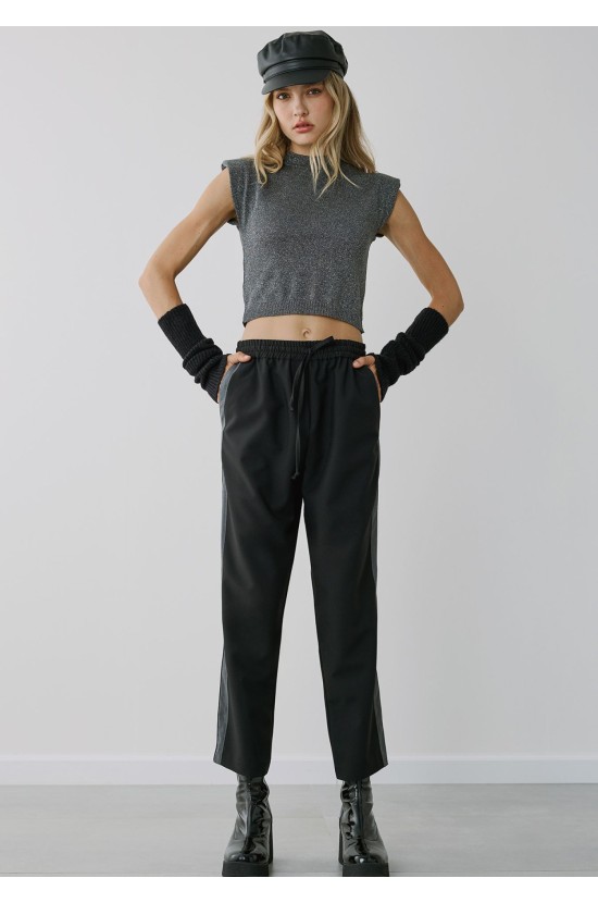 Trousers Black with Grey Riga 