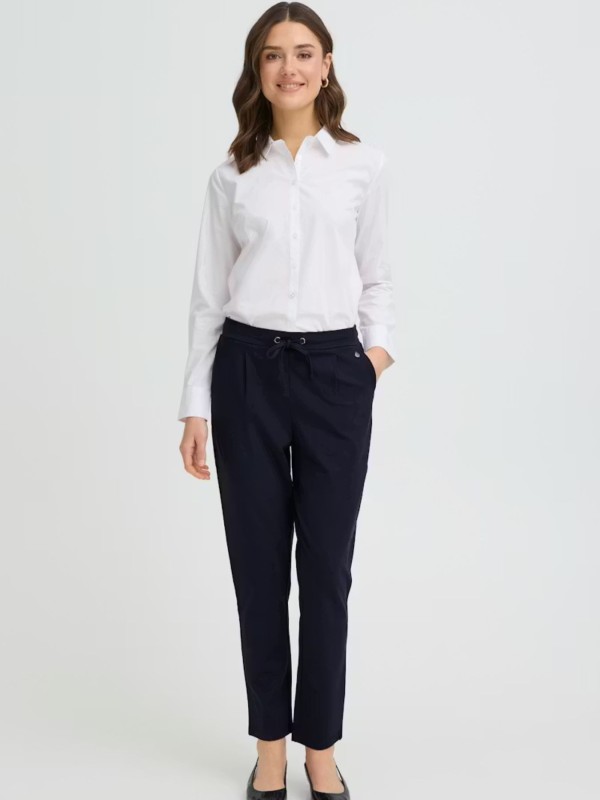 Blue Pants With Elastic Waistband