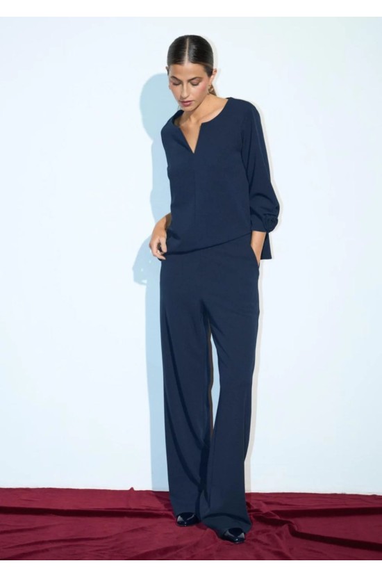 Blue High-Waisted Pants Blue High-Waisted Pants