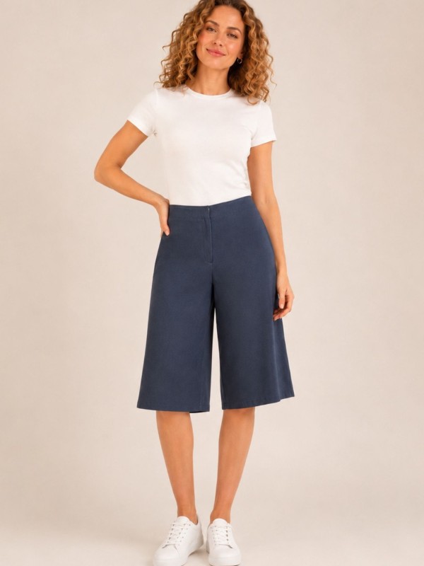 Blue Jupe- Culotte