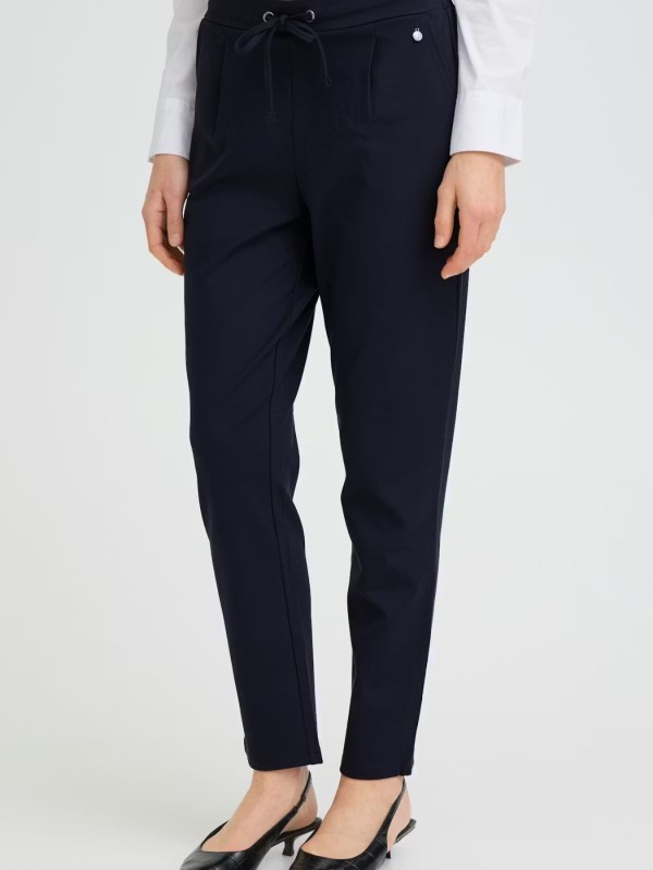 Blue Pants With Elastic Waistband