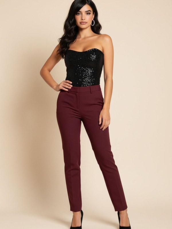 Bordeaux Slim Fit Trousers