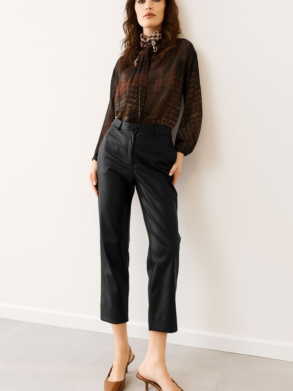 Παντελόνι Μαύρο Δερματίνη