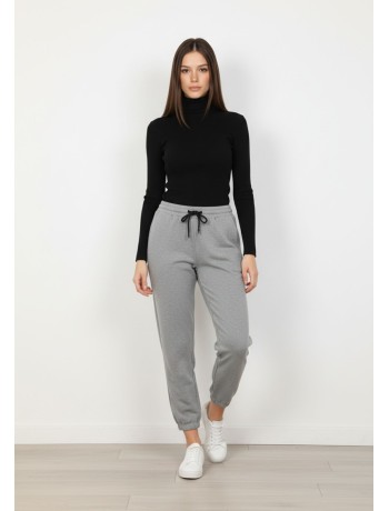 Γκρι Jogger Παντελόνι με Λάστιχο